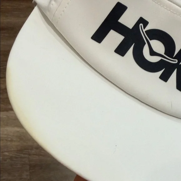 Hoka White and Black Logo Running Cap - Picture 3 of 3